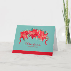 Tarjeta Festiva Alegría y bendiciones a los Navidades, religiosos