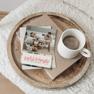 Tarjeta Festiva Alegría y Brillante Cuadrillé de Invierno Acojedor