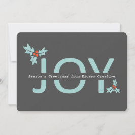 Tarjeta Festiva Alegría y holgazanería gris y Naranja personalizad