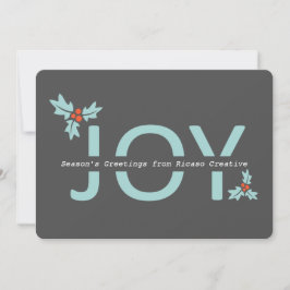 Tarjeta Festiva Alegría y holgazanería gris y Naranja personalizad