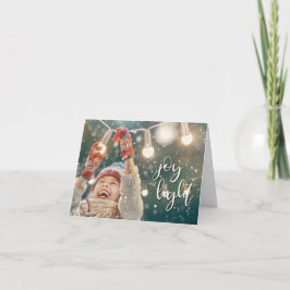 Tarjeta Festiva Alegría y luz, luces colgantes Chicas