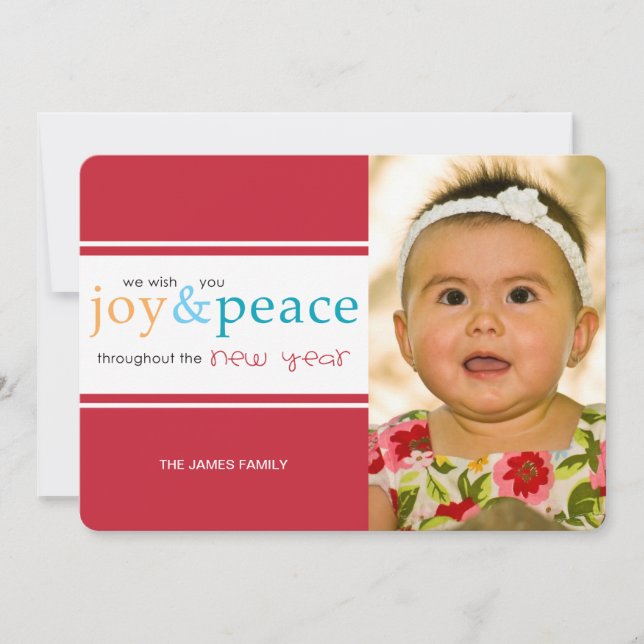 Tarjeta Festiva alegría y paz (Anverso)