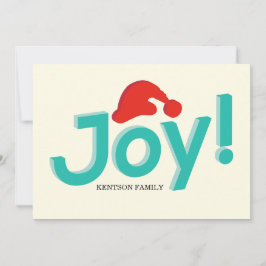 Tarjeta Festiva alegría y sombrero santa