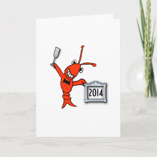 Tarjeta Festiva Alegrías del Año Nuevo de los cangrejos/de la