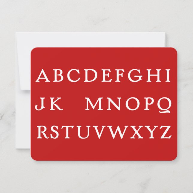 Tarjeta Festiva Alfabeto no L "Chiste" (Noel) (Anverso)