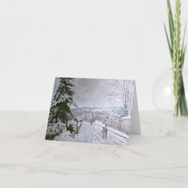 TARJETA FESTIVA ALFRED SISLEY - NIEVE EN LOUVECIENNES (Anverso)