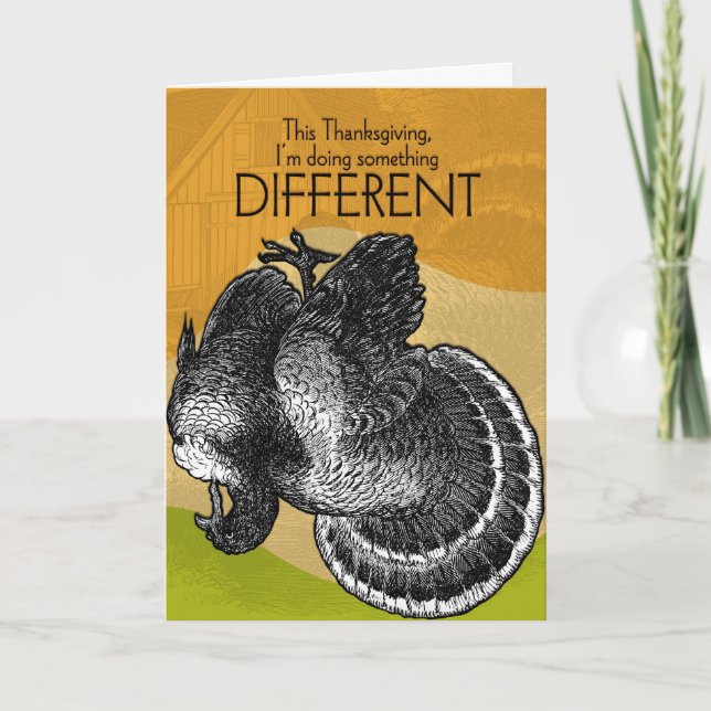 Tarjeta Festiva Algo diferente para la acción de gracias (Anverso)