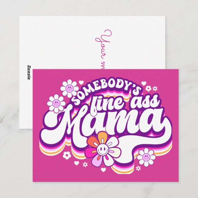 Tarjeta Festiva Alguien es una buena Mama (Anverso / Reverso)