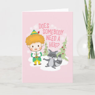 Tarjeta Festiva ¿Alguien necesita un abrazo de Buddy el Elfo?