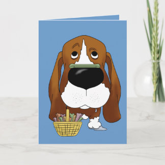 Tarjeta Festiva ¿Alguien quiere cazar huesos de Pascua?