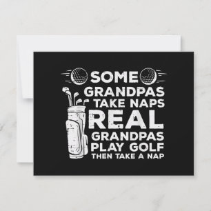 Tarjeta Festiva Algunos abuelos toman siestas Real juegan golf div