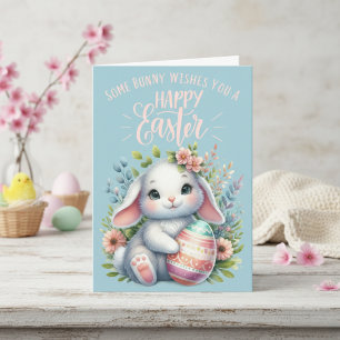 Tarjeta Festiva Algunos Bunny Te Desean Un Feliz Personalizado De