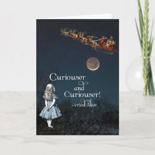 Tarjeta Festiva Alicia en la carta de los Navidades de Curiouser