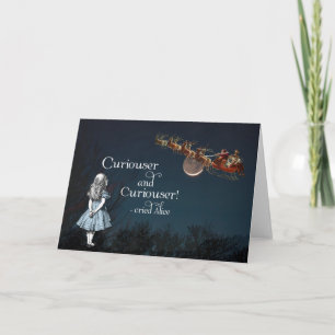 Tarjeta Festiva Alicia en la carta de los Navidades de Curiouser