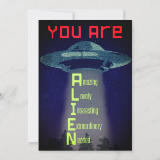 Tarjeta Festiva Alien Greetings