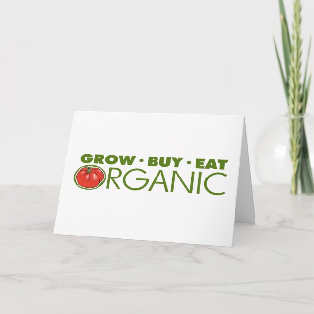 Tarjeta Festiva Alimento biológico (Anverso)