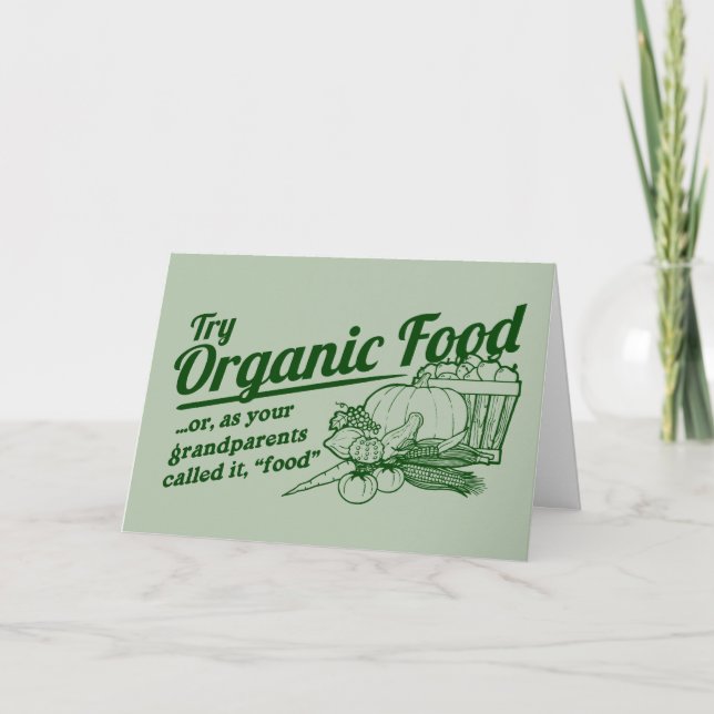 Tarjeta Festiva Alimento biológico - sus abuelos lo llamaron la (Anverso)
