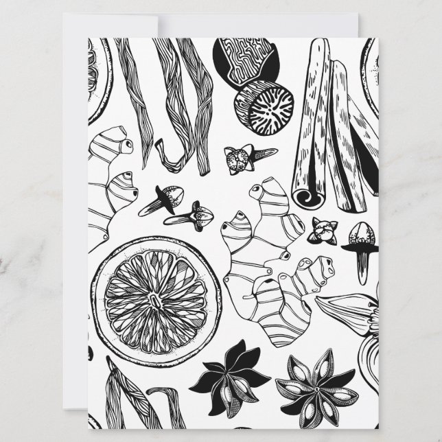 Tarjeta Festiva "Alimentos y platos italianos más populares" (Anverso)