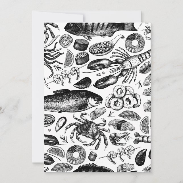 Tarjeta Festiva "Alimentos y platos italianos más populares" (Anverso)