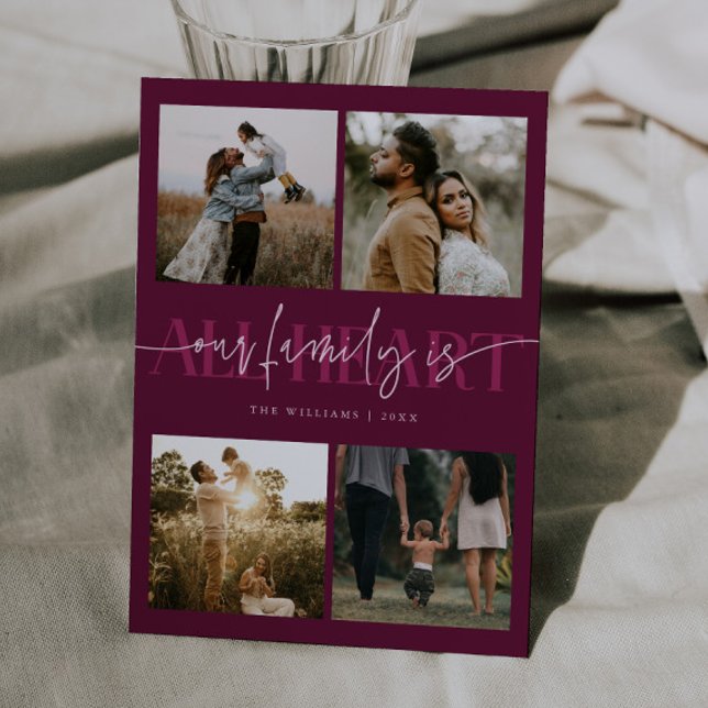 Tarjeta Festiva All Heart Cranberry Multi Photo Valentines Day  (Subido por el creador)