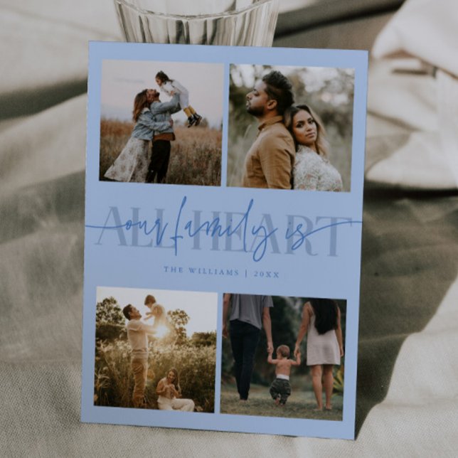 Tarjeta Festiva All Heart Icy Blue Photo Valentines Day  (Subido por el creador)