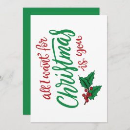 Tarjeta Festiva All I want for Christmas