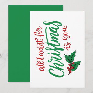 Tarjeta Festiva All I want for Christmas