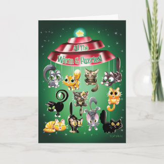Tarjeta Festiva ALL THE WARM & FUZZIES (matte) de Jeff Willis Art