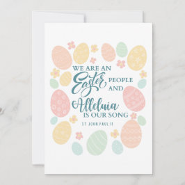 Tarjeta Festiva Alleluia Feliz Huevos de Pascua