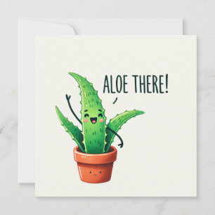 Tarjeta Festiva ¡Aloe! Postcard de la planta Cute Aloe Vera