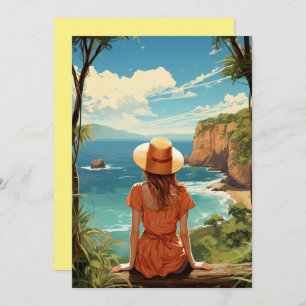 Tarjeta Festiva Aloha Breeze, saludos de isla tropical