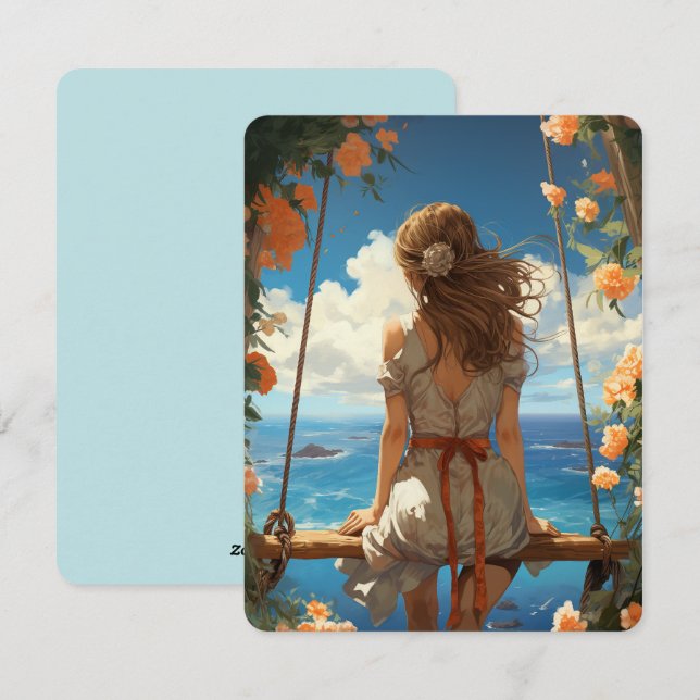 Tarjeta Festiva Aloha de Paradise Hawaii (Anverso / Reverso)