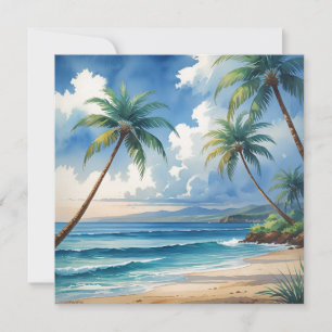 Tarjeta Festiva Aloha de viajes hawaianos de estilo vintage desde 