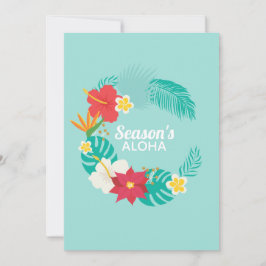 Tarjeta Festiva Aloha Hawaiian de temporada