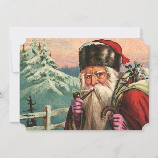 Tarjeta Festiva Alpine Santa (Anverso)