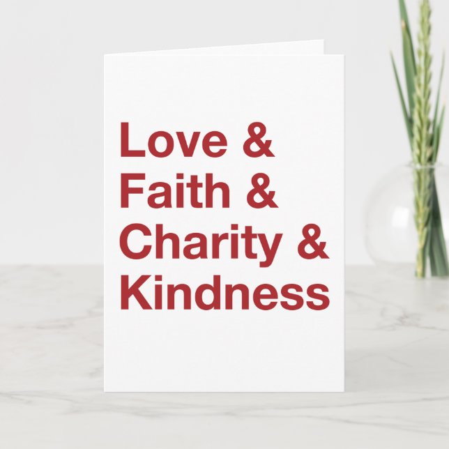 Tarjeta Festiva Alternate Kind Words Holiday Card (Red) (Anverso)