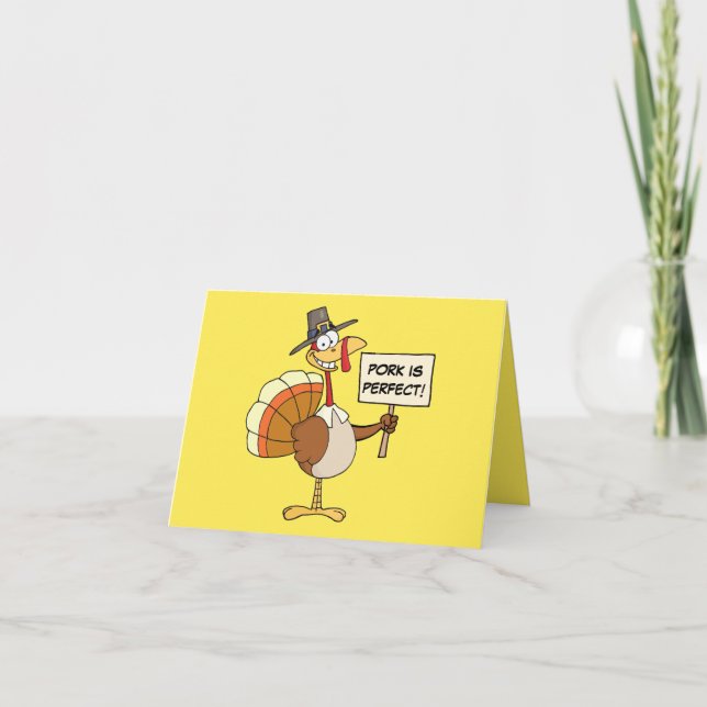 Tarjeta Festiva Alternativas a Turquía para la cena de la acción (Anverso)
