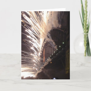 Tarjeta Festiva alto nivel de fuegos artificiales en sydney