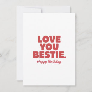 Tarjeta Festiva Ama Bestie - Saludo de cumpleaños