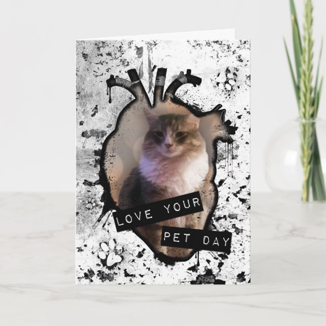 Tarjeta Festiva Ama tu día de mascota (Anverso)