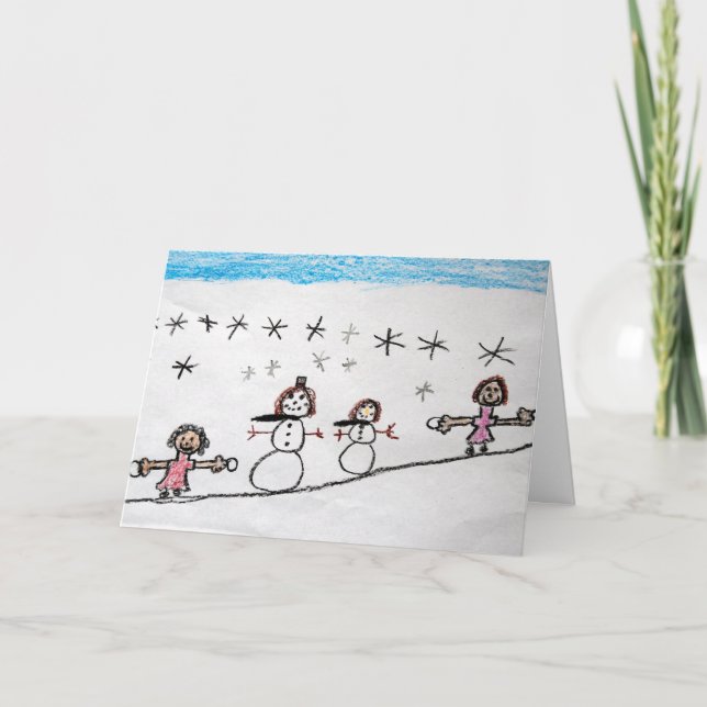 Tarjeta Festiva Amamos la nieve (Anverso)