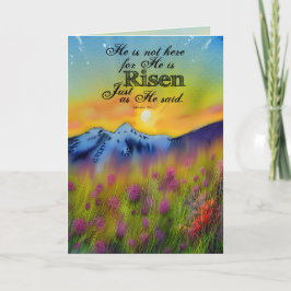 Tarjeta Festiva Amanecer acuarela pantalla personalizada Pascua