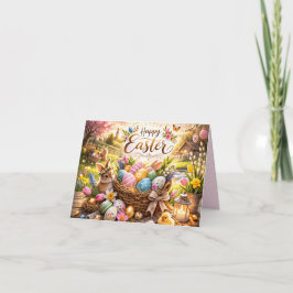 Tarjeta Festiva Amanecer Radiante Feliz Pascua