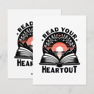 Tarjeta Festiva Amante de la lectura Lee tu corazón Libro friki