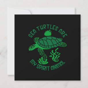 Tarjeta Festiva Amante de las Tortugas Las Tortugas Marinas Son