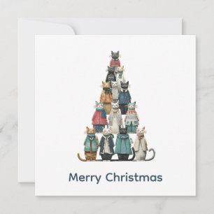 Tarjeta Festiva Amante de los animales gatos lindos divertidos no