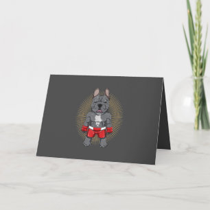 Tarjeta Festiva Amante de los perros Valiente luchador de Bulldo