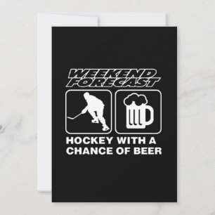 Tarjeta Festiva Amante del hockey   Hockey con posibilidad de cerv