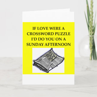 Tarjeta Festiva Amante del rompecabezas de CROSSWORD