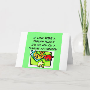Tarjeta Festiva Amante del rompecabezas de JIGSAW
